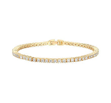 Load image into Gallery viewer, TENNIS BRACELET 22k gold filled white topaz
