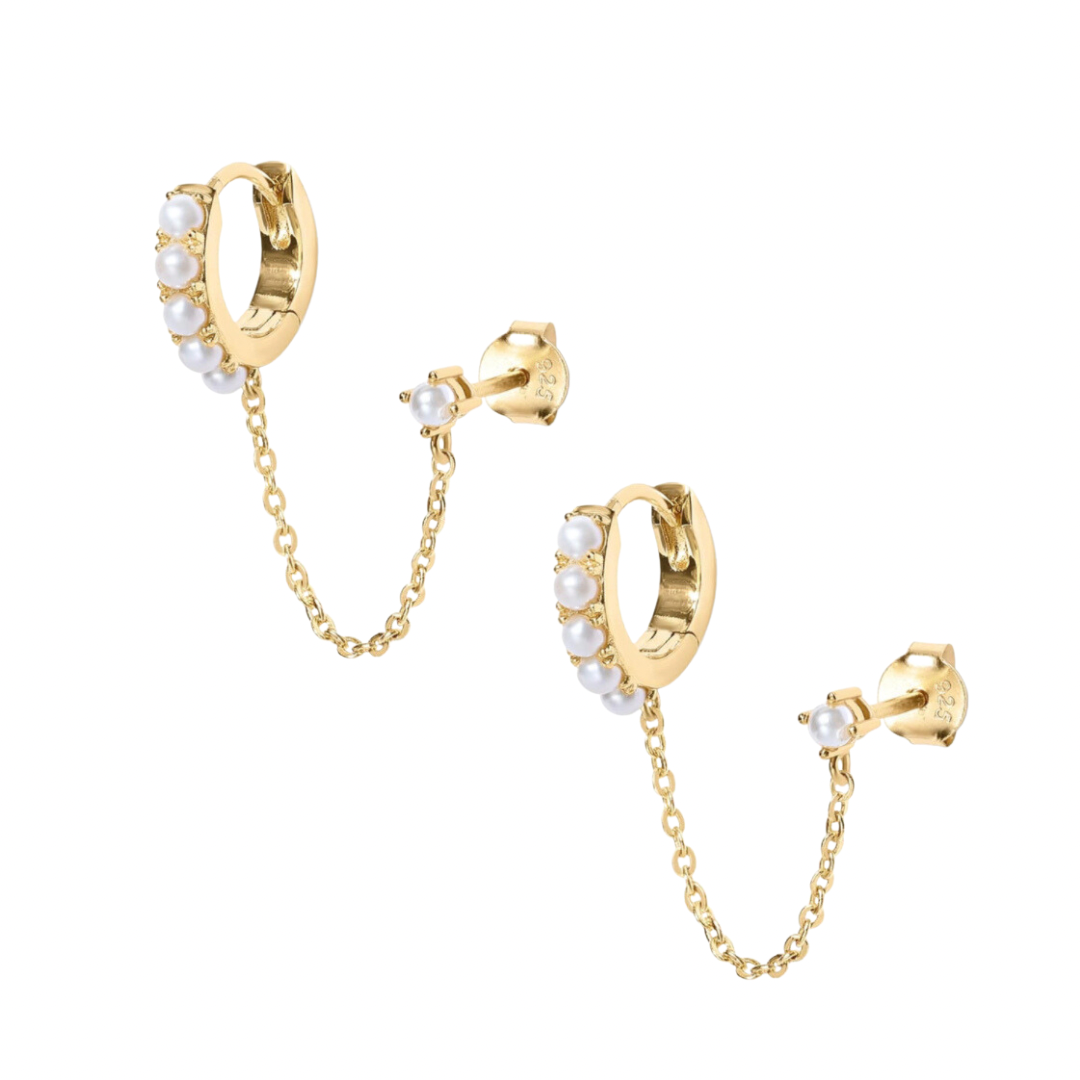 DOUBLE UP PEARL EARRINGS