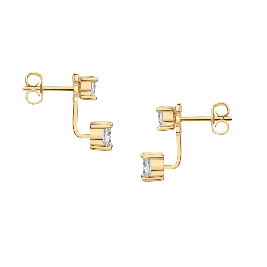 WHITE TOPAZ EAR JACKET