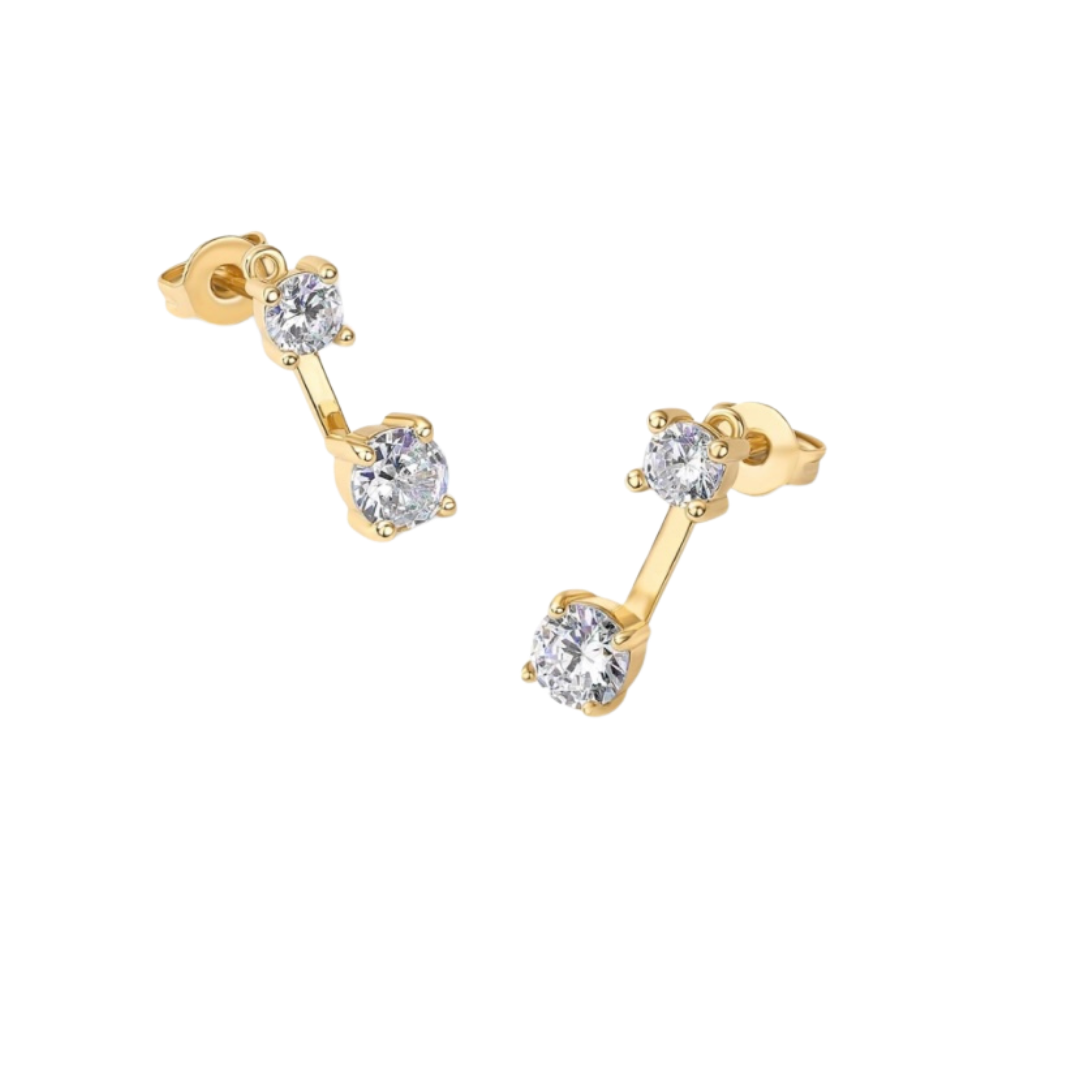 WHITE TOPAZ EAR JACKET