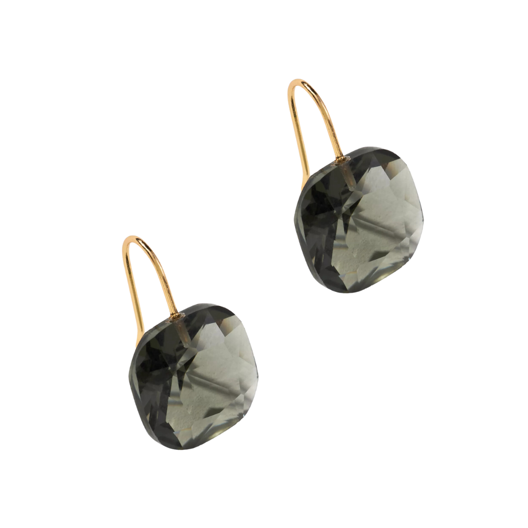 QUARTZ POP EARRINGS BLACK