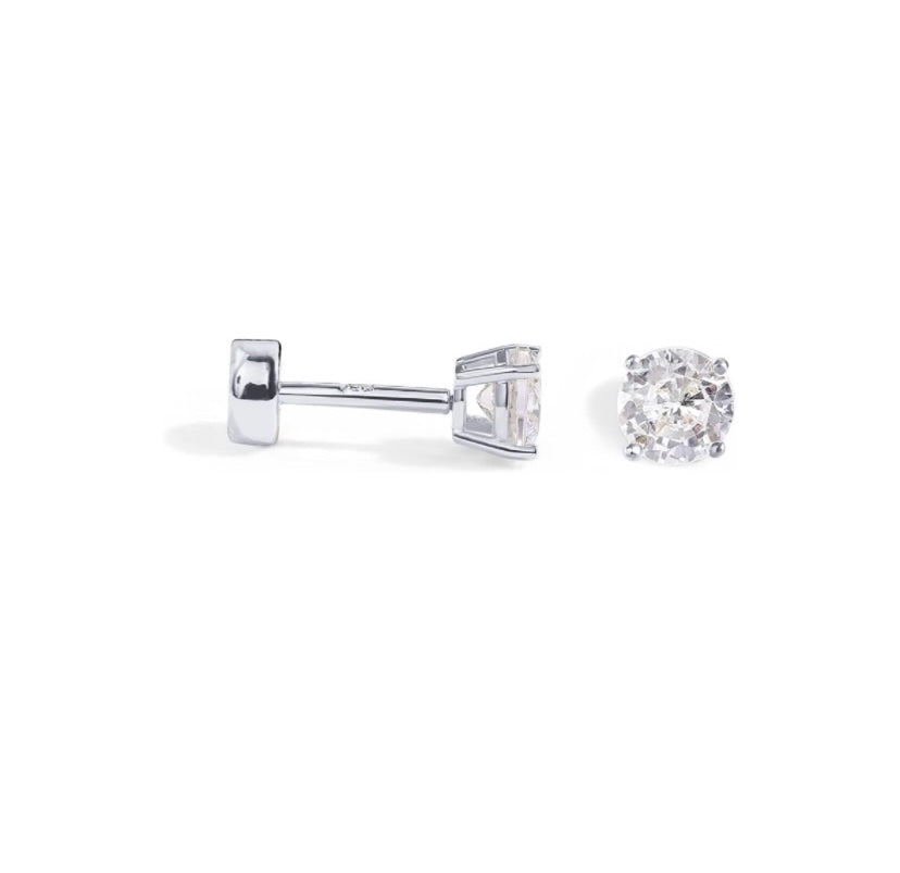 SLEEPER STUDS WHITE TOPAZ
