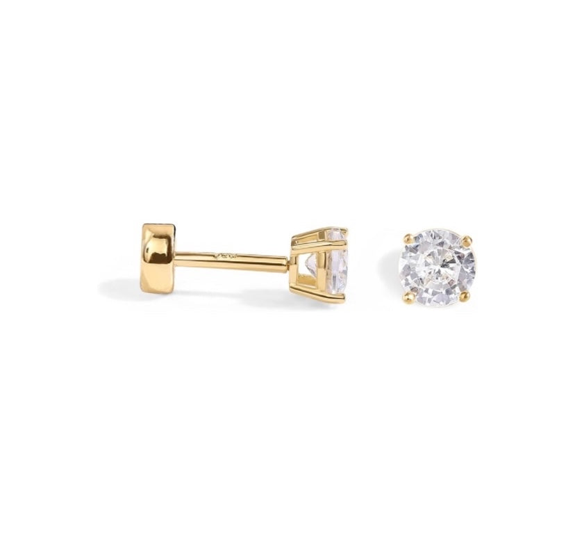 SLEEPER STUDS WHITE TOPAZ
