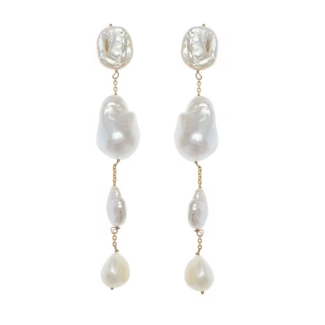 DRIP EARRINGS PEARL