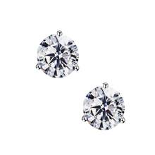 Load image into Gallery viewer, STUD WHITE TOPAZ EARRINGS
