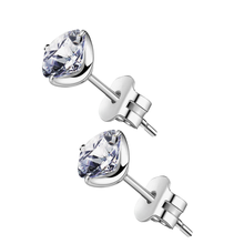Load image into Gallery viewer, STUD WHITE TOPAZ EARRINGS
