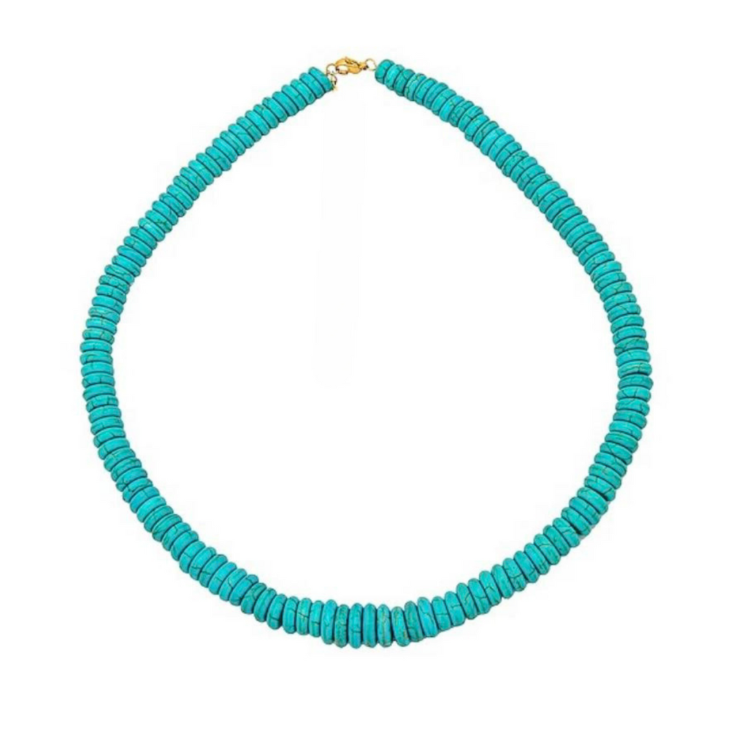TURQUOISE DONUT NECKLACE
