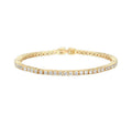 TENNIS BRACELET 22k gold filled white topaz